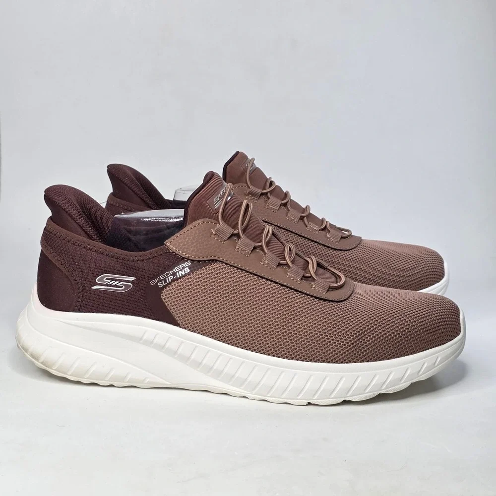 Skechers BOBS Sport Squad Chaos Sneakers Men's 11 Chocolate Brown Slip-Ins Shoes